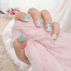 Press On Nails L 06 Summer Fresh Beijing Flower Set