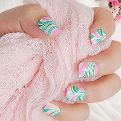 Press On Nails L 06 Summer Fresh Beijing Flower Set