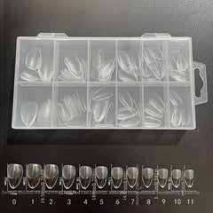 120pcs Soft Gel Nail Tips Half Matte Clear Almond Shaped For Nail Extension