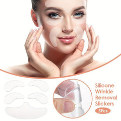 5pcs Silicone Wrinkle Patch Forehead & Cheek Lifting Sticker