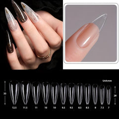 240pcs Long Stiletto Clear Acrylic Nail Tips