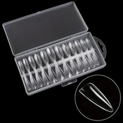 240pcs Long Stiletto Clear Acrylic Nail Tips