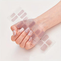 Glitter Nail Wraps Self Adhesive Nail Stickers for Nail Art