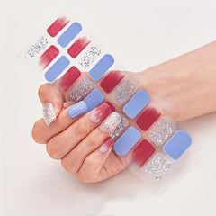 Glitter Nail Wraps Self Adhesive Nail Stickers for Nail Art