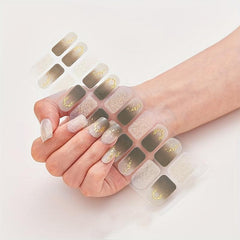 Glitter Nail Wraps Self Adhesive Nail Stickers for Nail Art