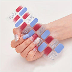 Glitter Nail Wraps Self Adhesive Nail Stickers for Nail Art