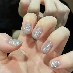 96 Pcs Summer Fresh Sea Gull Rhinestone Press On Nails
