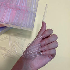 3XL Nail Tips No C Curve 420Pcs Box Straight ABS Nails XXXL Coffin Nail Tips
