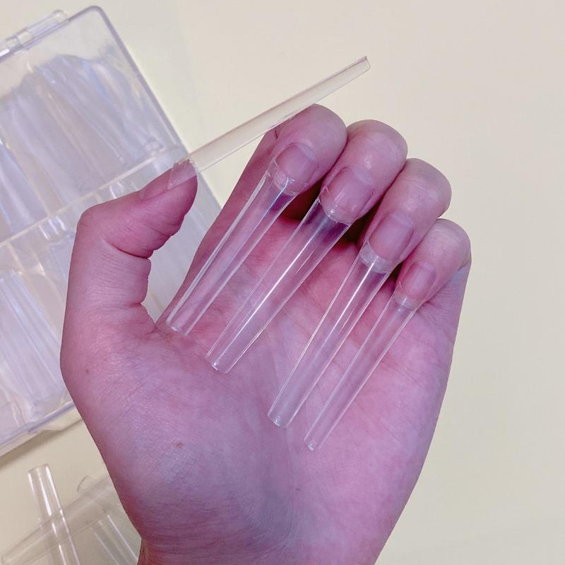 3XL Nail Tips No C Curve 420Pcs Box Straight ABS Nails XXXL Coffin Nail Tips