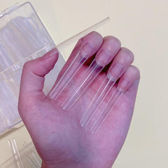 3XL Nail Tips No C Curve 420Pcs Box Straight ABS Nails XXXL Coffin Nail Tips