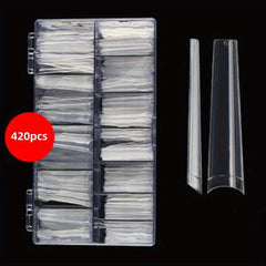 3XL Nail Tips No C Curve 420Pcs Box Straight ABS Nails XXXL Coffin Nail Tips