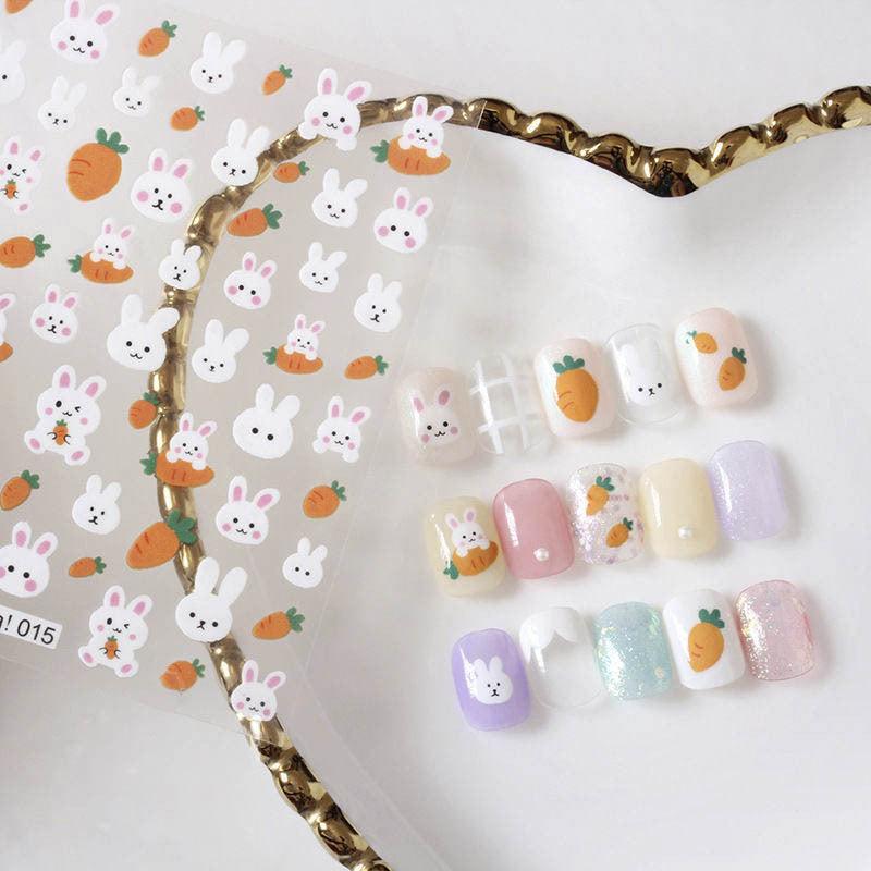 Playful Bear Nail Decal Adhesive Nail Sticker DIY Nail Art Decals