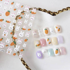 Playful Bear Nail Decal Adhesive Nail Sticker DIY Nail Art Decals