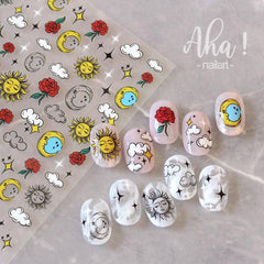 Playful Bear Nail Decal Adhesive Nail Sticker DIY Nail Art Decals