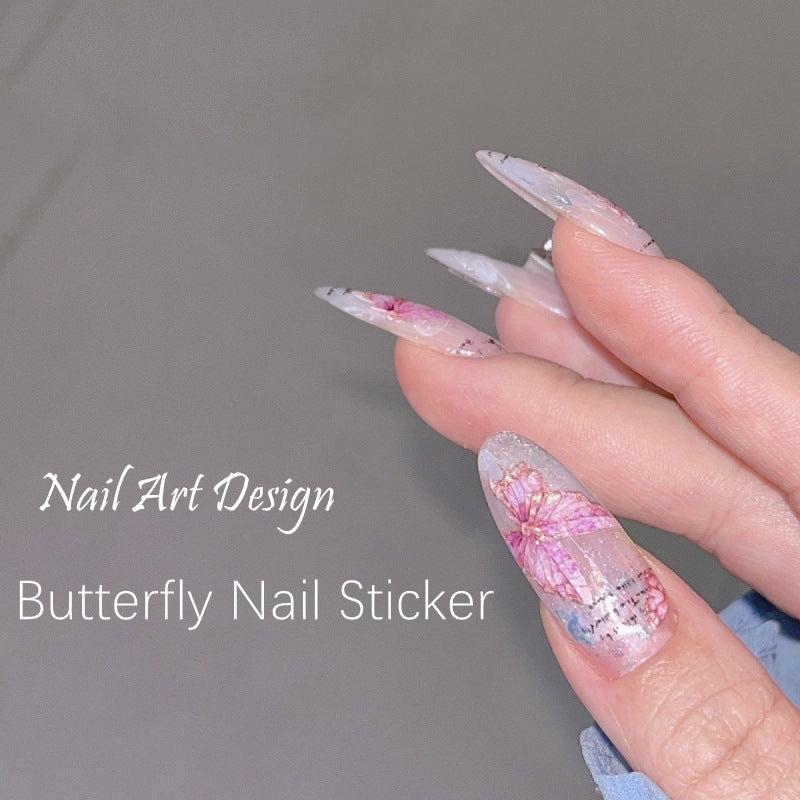 5D Embossed Butterfly Nail Art Stickers Self Adhesive Wing Decals