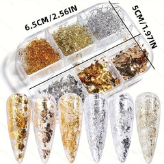 3D Holographic Nail Foil Flakes Glitter for Nail Art