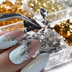 3D Holographic Nail Foil Flakes Glitter for Nail Art