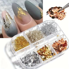 3D Holographic Nail Foil Flakes Glitter for Nail Art