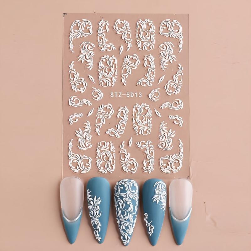 Flower Pattern Nail Art Sticker Wedding Nail Sticker