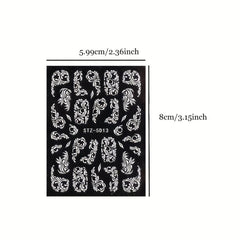 Flower Pattern Nail Art Sticker Wedding Nail Sticker