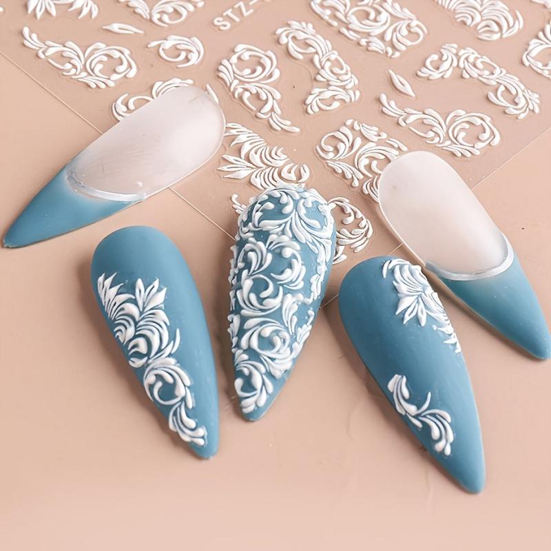 Flower Pattern Nail Art Sticker Wedding Nail Sticker