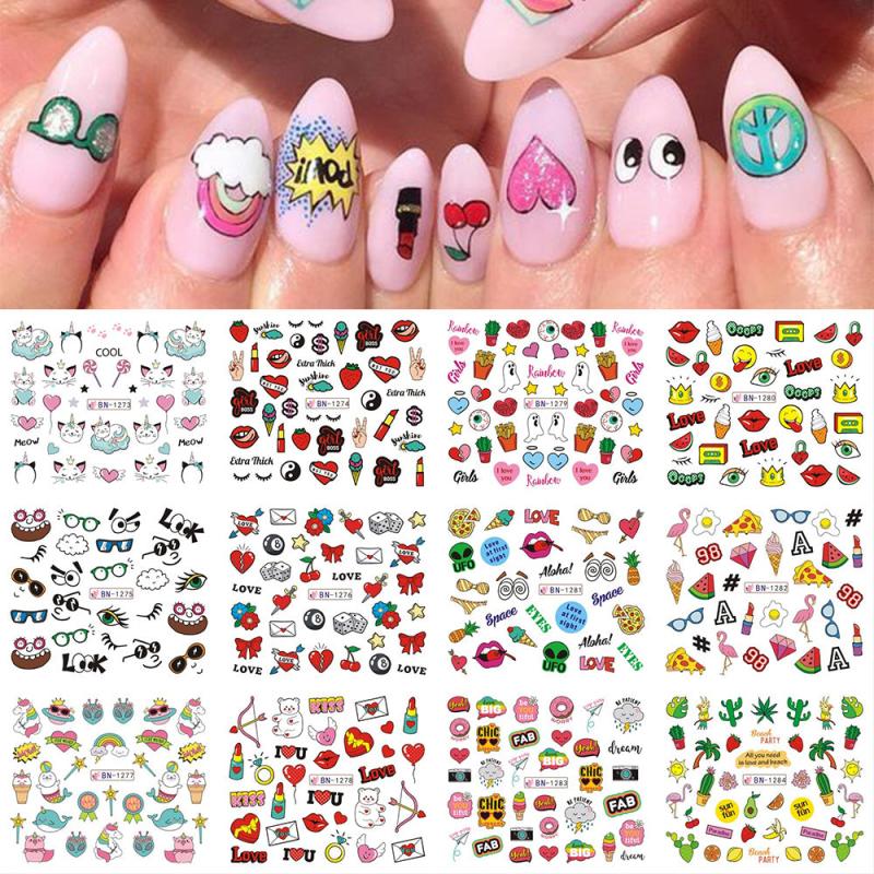 Unicorn Nail Stickers Decals Self Adhesive Nail Art Stickers