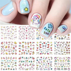 Unicorn Nail Stickers Decals Self Adhesive Nail Art Stickers