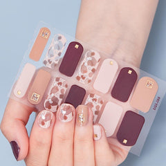 Colorful Flower Nail Polish Stickers Self Adhesive Manicure Kits