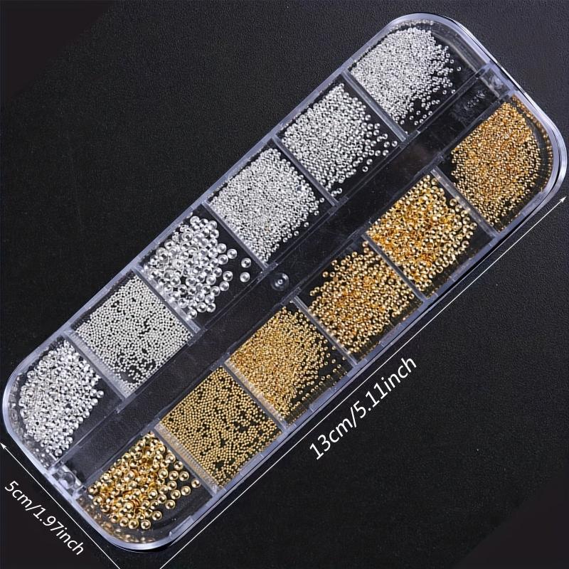 Flatback Nail Pearls Silver Half Round Nail Supplies