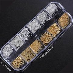 Flatback Nail Pearls Silver Half Round Nail Supplies