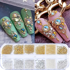 Flatback Nail Pearls Silver Half Round Nail Supplies