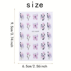 3D Butterfly Nail Art Stickers Self Adhesive Decals For DIY Or Salon