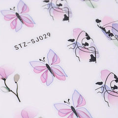 3D Butterfly Nail Art Stickers Self Adhesive Decals For DIY Or Salon