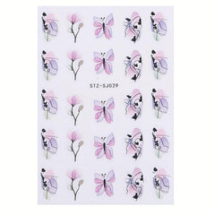 3D Butterfly Nail Art Stickers Self Adhesive Decals For DIY Or Salon