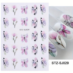 3D Butterfly Nail Art Stickers Self Adhesive Decals For DIY Or Salon