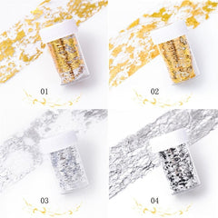 Golden Aluminum Nail Foils Stickers for Slider Manicure