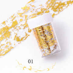 Golden Aluminum Nail Foils Stickers for Slider Manicure