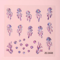 Cartoon Nail Art Stickers Self Adhesive Decals for DIY Nail Decoration