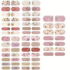 Glitter Gradient Marble Nail Polish Stickers with Glass Nail File
