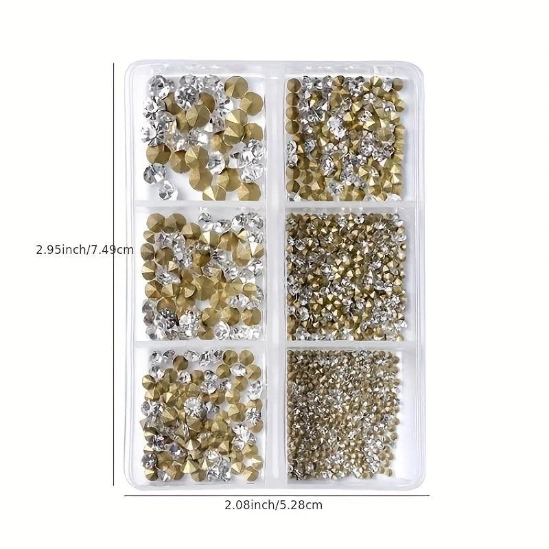 6 Grids Large Size Rhinestone Nail Decoration