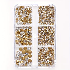6 Grids Large Size Rhinestone Nail Decoration