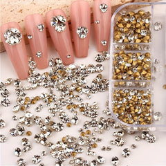 6 Grids Large Size Rhinestone Nail Decoration
