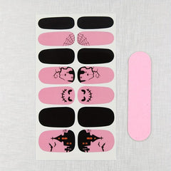 Halloween Nail Wraps Art Stickers Ghost Bat Spider Web Pattern