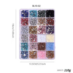 AB & Clear Round Flat Back Resin Rhinestones for DIY Crafts