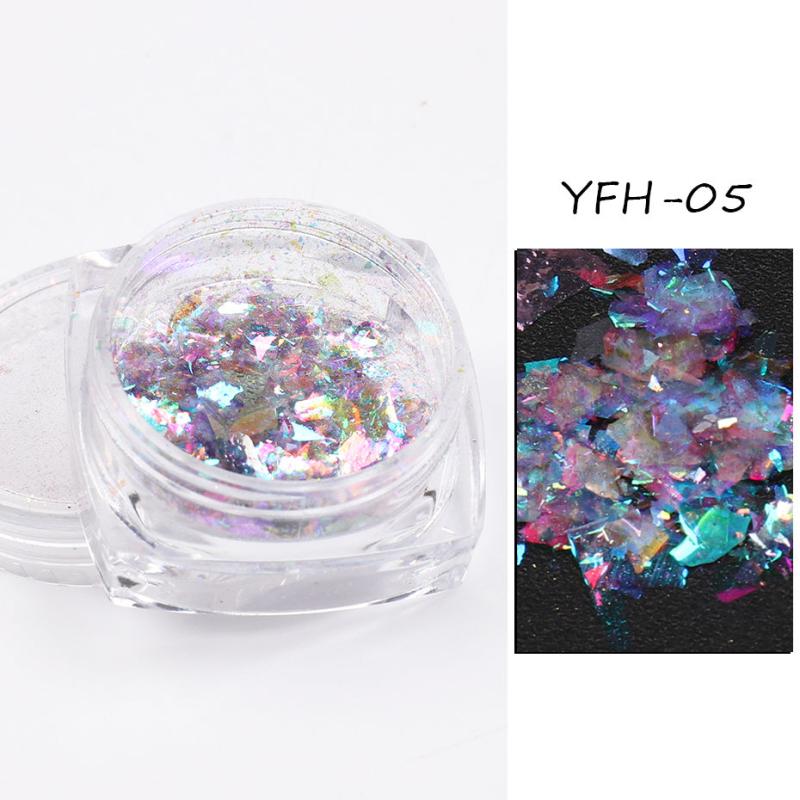 Aurora Mermaid Nail Sequin Glitter Flake Broken Glass