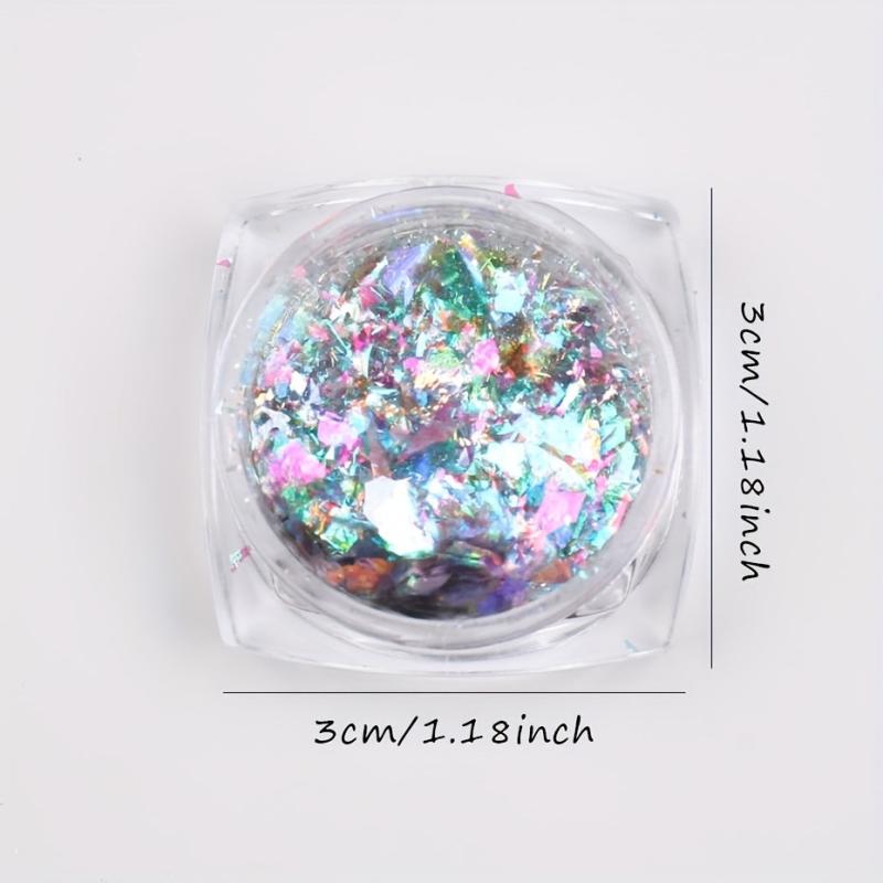 Aurora Mermaid Nail Sequin Glitter Flake Broken Glass