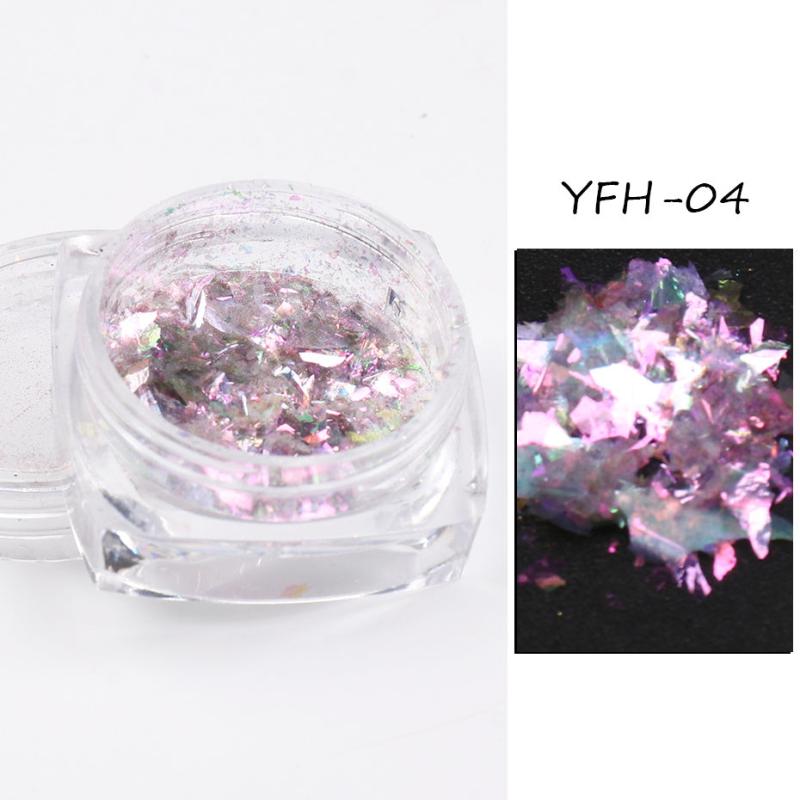 Aurora Mermaid Nail Sequin Glitter Flake Broken Glass