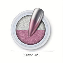 Magic Mirror Powder Silver Rose Mix Laser Nail Art