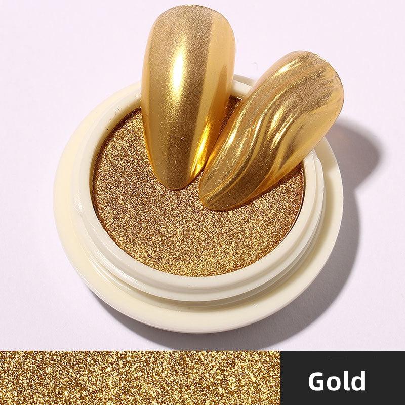 Magic Mirror Powder Silver Rose Mix Laser Nail Art