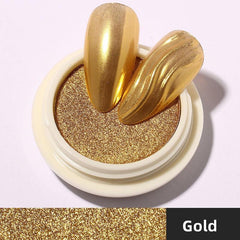 Magic Mirror Powder Silver Rose Mix Laser Nail Art